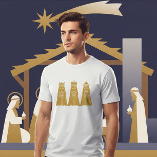 Three Wise Men Modern Nativity Kings T-Shirt