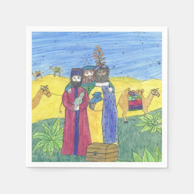 Three wise men napkin (Front)