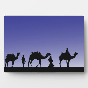 Three Wise Men on their journey riding camels Plaque