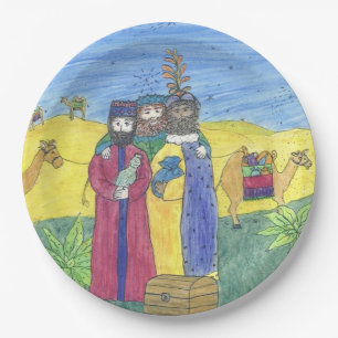 Three wise men paper plate