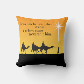 Three Wise Men Star of Bethlehem Christmas Accent Throw Pillow