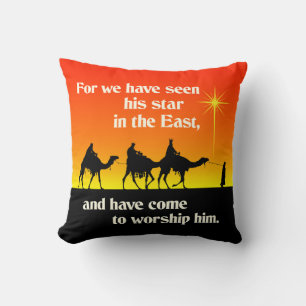 Three Wise Men Star of Bethlehem Christmas Accent Throw Pillow