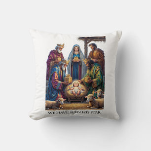 Three Wise Men T-Shirt, Adoration Epiphany Art Throw Pillow