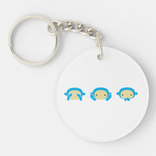 Three Wise Monkeys Acrylic Keychain