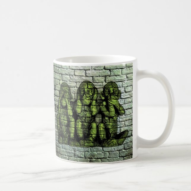 Three Wise Monkeys Graffiti Mug (Right)