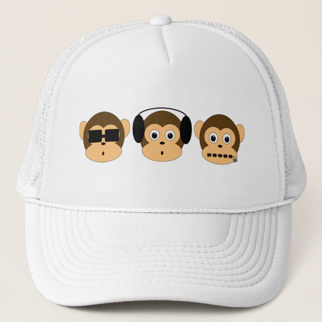 Three Wise Monkeys Hat (Front)