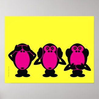 Three Wise Monkeys Poster