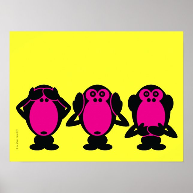 Three Wise Monkeys Poster (Front)