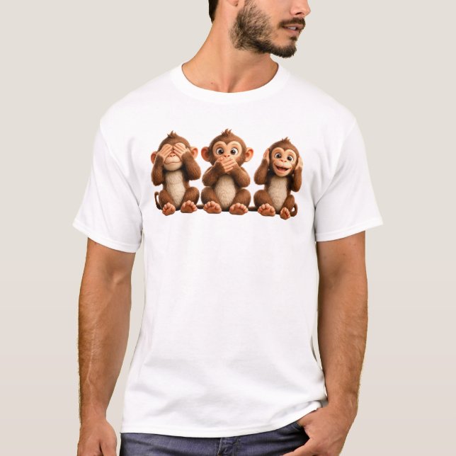 Three Wise Monkeys T-Shirt (Front)