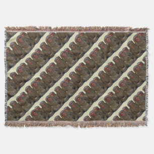 Three Wise Monkeys Throw Blanket