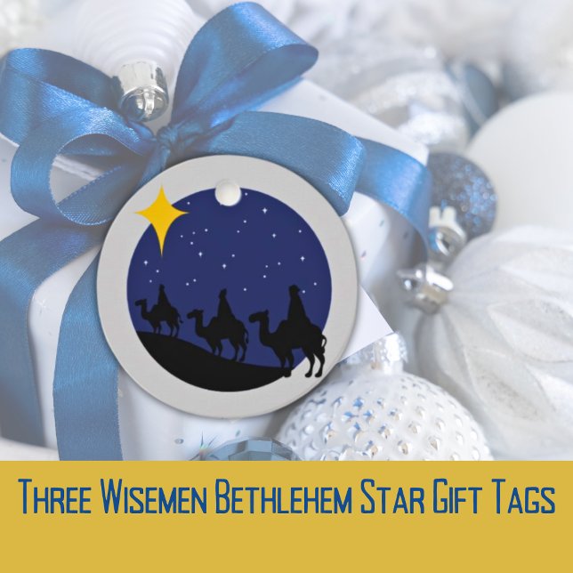 Three Wisemen Bethlehem Star Gift Tag (Three Wisemen Bethlehem Star Gift Tags)