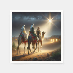 Three Wisemen Following a Star Napkin