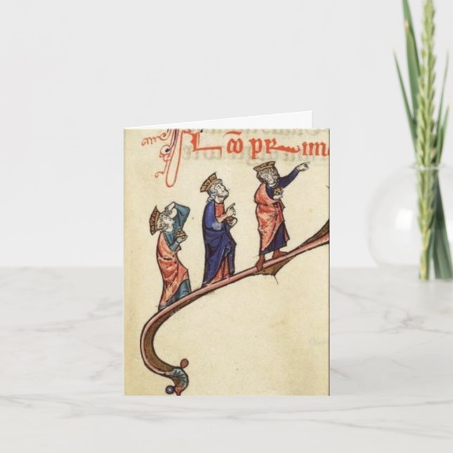 Three wisemen following the Christmas star Holiday Card (Front)