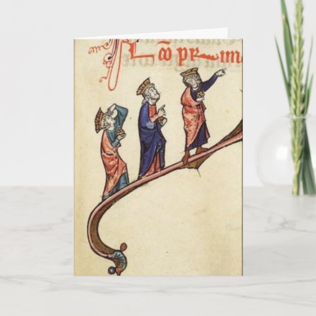 Three Wisemen following the star - blank Holiday Card (Front)