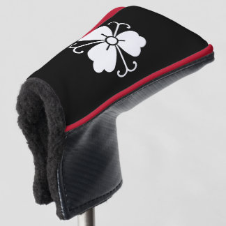 Three wisteria blooms with vines golf head cover
