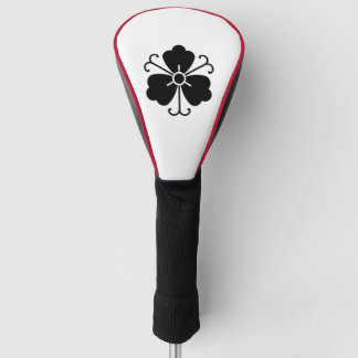 Three wisteria blooms with vines golf head cover