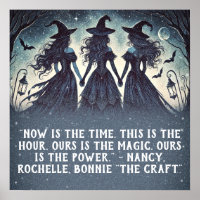 Three Witches at Night Starry Halloween Party