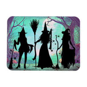 Three Witches Halloween Flexible 3"x4" Magnet
