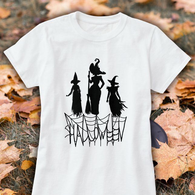 Three Witches & Spider Web Halloween Tee (Creator Uploaded)