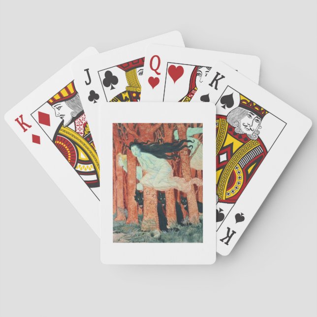 Three Women and Three Wolves (w/c) Playing Cards (Back)