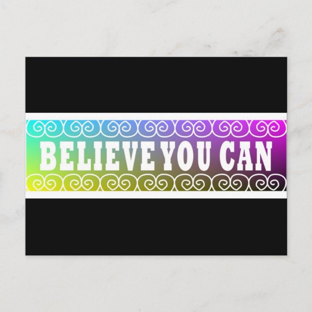 Three Word Quotes ~Believe You Can~ Postcard (Front)