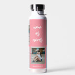 Three Words Collage EDITABLE COLOR Water Bottle<br><div class="desc">Visit our shop at www.berryberrysweet.com for stylish and modern stationery and personalized gifts.</div>