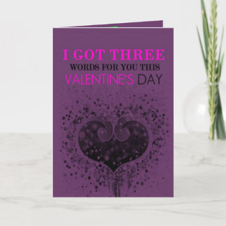 Three Words Valentine's Day Card