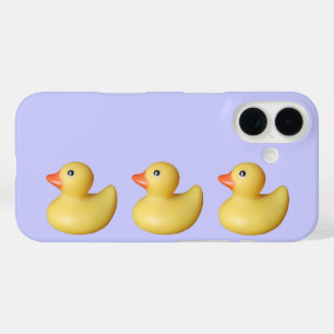 Three Yellow Ducks in a Row iPhone 16 Case