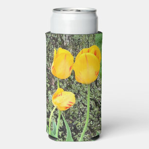 Three Yellow Tulips / Seltzer Can Cooler