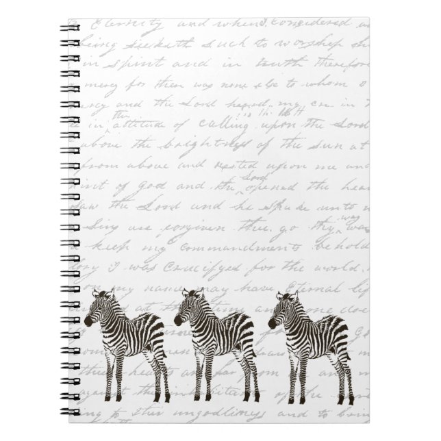 Three Zebras Notebook (Front)
