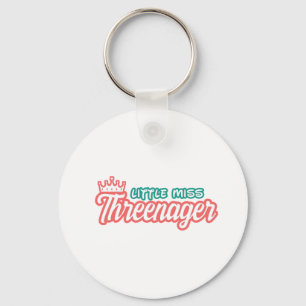 Threenager Little Miss Keychain