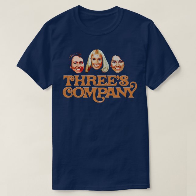 Threes Company Vintage Fan Art T-Shirt (Design Front)