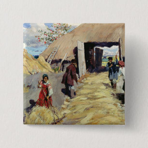Threshing Floor, 1916 2 Inch Square Button
