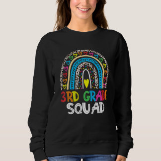 Thrid Grade Teacher Student Rainbow 100 Days of Sc Sweatshirt