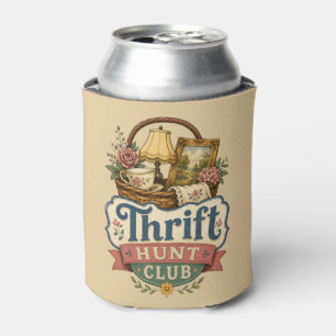 Thrift Hunt Club Vintage Cottagecore Can Cooler