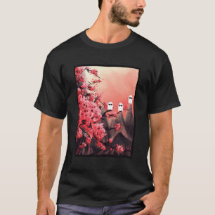 Thrifted Ghost Painting Cherry Blossom Ghosts Sung T-Shirt
