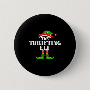 Thrifting Elf Matching Family Group Christmas Part 2 Inch Round Button