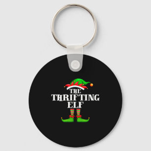Thrifting Elf Matching Family Group Christmas Part Keychain