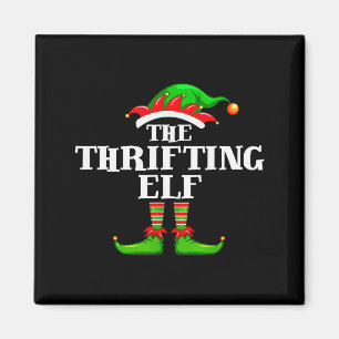 Thrifting Elf Matching Family Group Christmas Part Magnet