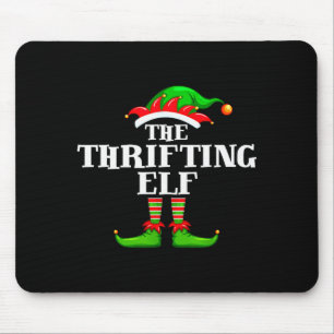 Thrifting Elf Matching Family Group Christmas Part Mouse Pad