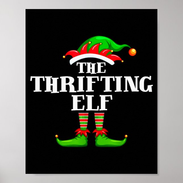 Thrifting Elf Matching Family Group Christmas Part Poster (Front)