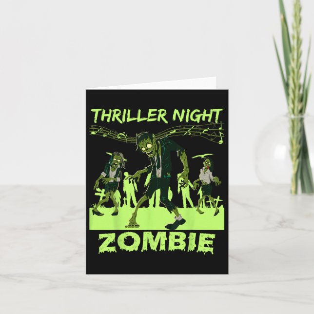 Thriller Night Halloween Dancing Zombie  Card (Front)