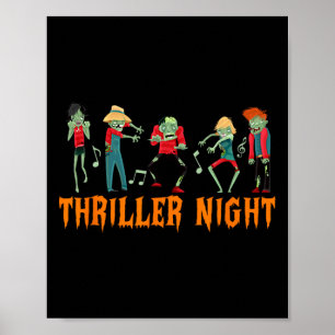 Thriller Night Halloween Dancing Zombie Poster