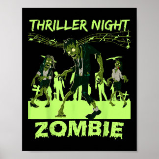 Thriller Night Halloween Dancing Zombie  Poster