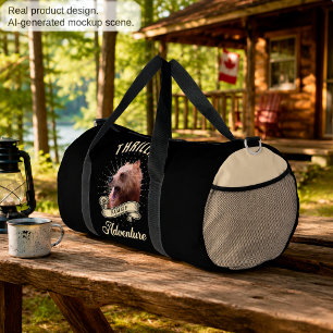 Thrilling Family Adventure Bear Wilderness Duffle Bag
