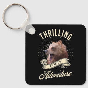 Thrilling Family Adventure Bear Wilderness Keychain