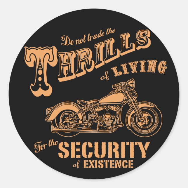 Thrills of Living II Classic Round Sticker (Front)