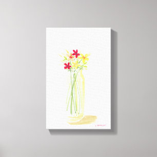 Thrive 2 Original Watercolor Artwork On Canvas Print