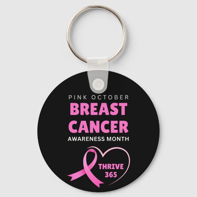Thrive 365 Breast Cancer Awareness Month 2024  Keychain (Front)