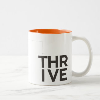 Thrive Inspirational Two-Tone Orange & White Mug